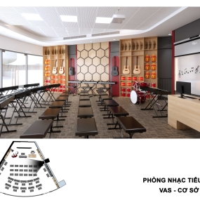 Phương Án Thiết Kế VAS Sala Campus - Phòng Nhạc Tiểu Học