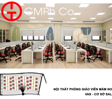 Phương Án Thiết Kế VAS Sala Campus - Phòng Giáo Viên Mầm Non