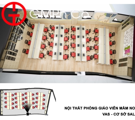 Phương Án Thiết Kế VAS Sala Campus - Phòng Giáo Viên Mầm Non