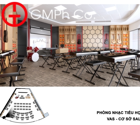 Phương Án Thiết Kế VAS Sala Campus - Phòng Nhạc Tiểu Học